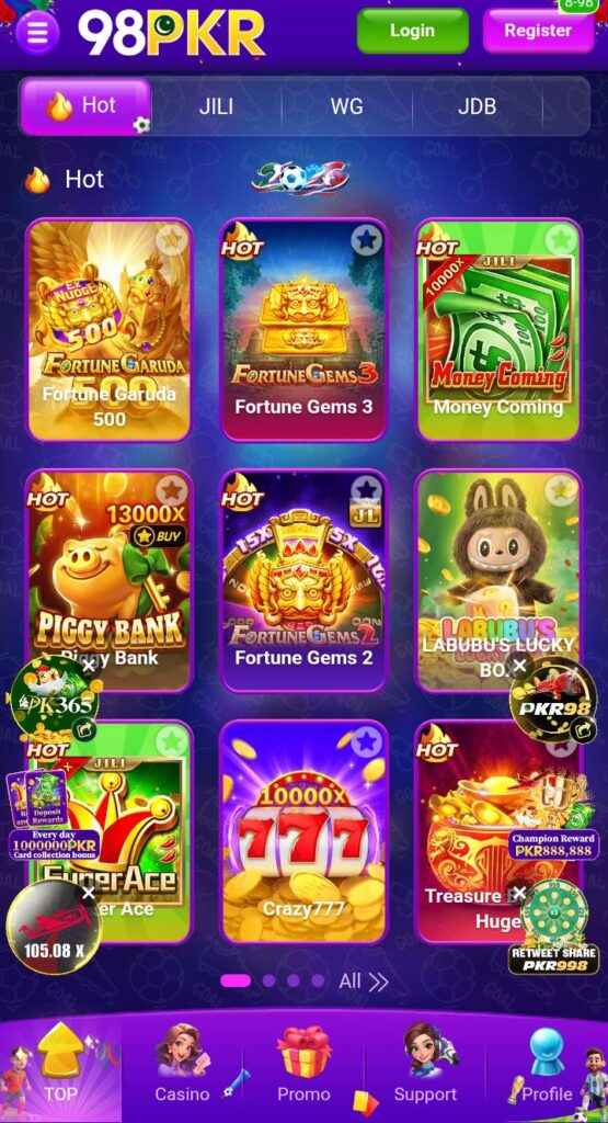 98PKR Game nwe app
